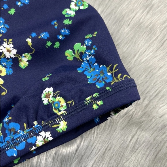 Offline By Aerie Navy Floral Wire Free Medium Support Sports Bra Size M - Picture 4 of 9